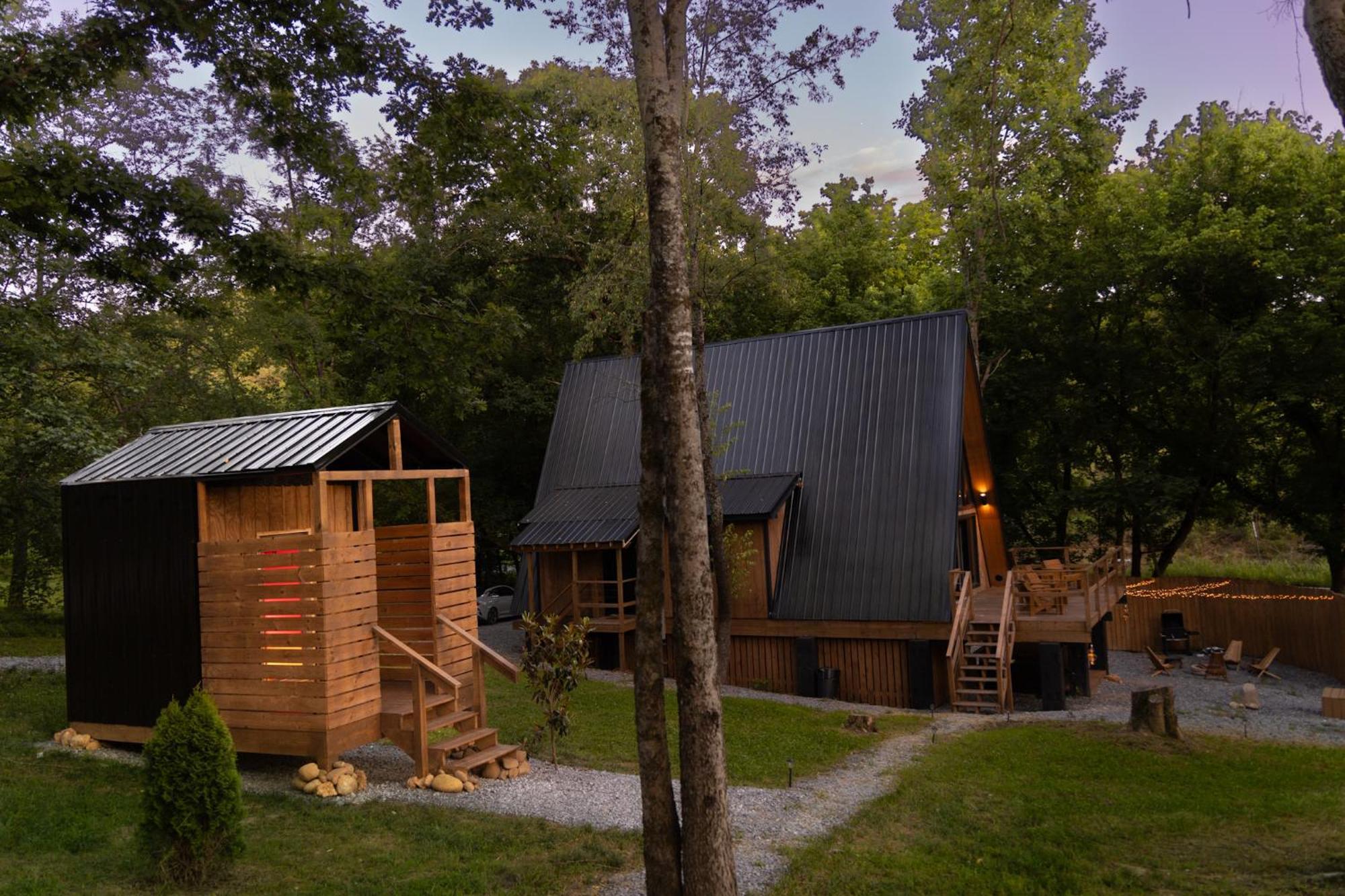 Valhalla Cabins Aframes With Hot Tubs & Sauna Cosby Exterior foto